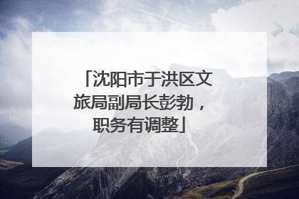沈阳市于洪区文旅局副局长彭勃，职务有调整